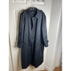 Coburne Square Men's Trench Coat w/Removable Wool Blend Liner Black ~ Size 42R